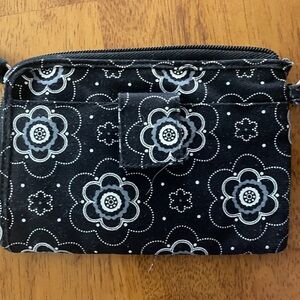 Thirty-One Black and White Patterned Pouch